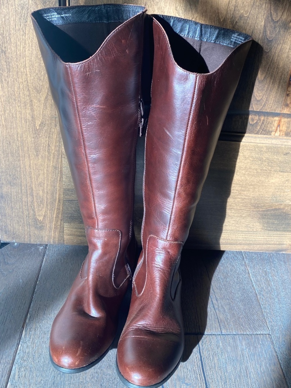 Born Donya Brown Leather Tall Boots Women’s SIZE 10 Riding B73706 CQH12 - Picture 2 of 12